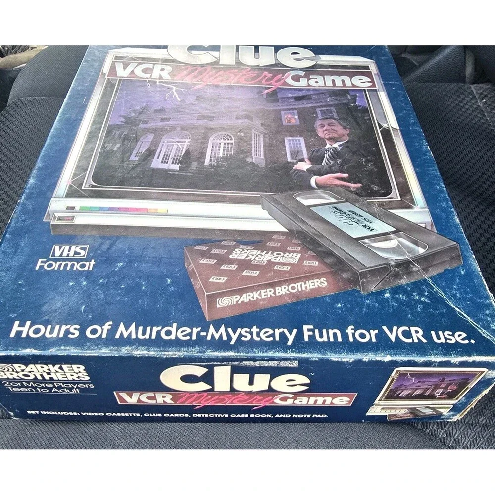 Vintage Clue VCR Mystery Game Parker Brothers 1985 - VHS Board Game